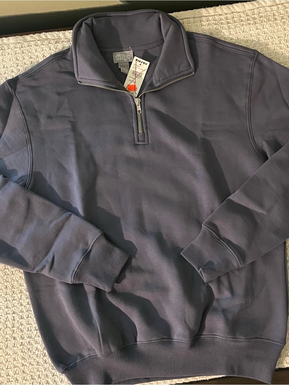Tilly's Navy Half-Zip Pullover Sweatshirt